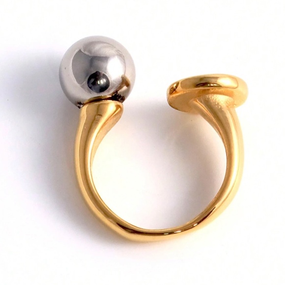 Classic Gold Tone Stainless Steel Ring - Picture 2 of 4